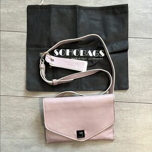 SOHO Lavender Leather Belt Crossbody Bag